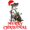Christmas Gift Dog String Lights
