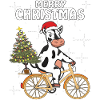 VACHE VÉLO NOËL JOYEUX NOËL