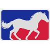 Rot Blau Sport Pferd