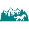 Wald Berge Natur Pferd