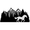 Berge Wald Natur Pferd
