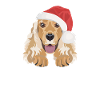 English Cocker Spaniel Frohe Weihnachten