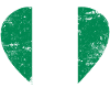 Nigeria Flag Heart