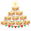 Fast Food Sandwich Christmas Tree
