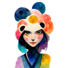 Asian woman in panda look