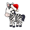 Zebra Comic Weihnachten
