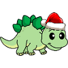 Dinosaur stegosaurus Christmas