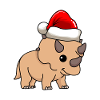 Dinosaur triceratops Christmas