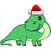 Dinosaur brontosaurus Christmas