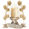 Goth, Gothic-Vibes Skull and Candle