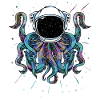 Psychedelischer Oktopus-Weltraum-Kraken kosmisch