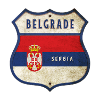 Belgrado Serbia Stemma Bandiere Disegno