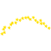 Stararc semicircle small 3D stars