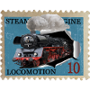 Steam locomotive stamp