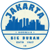 Jakarta Skyline Round Logo Blue White