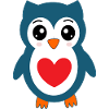 Eule blaue Eule 
