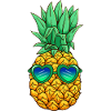 Pineapple with sunglasses