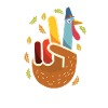 Peace Turkey Thanksgiving-herbstsaison-kürbis