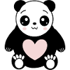 Hjerte Panda Bjørn Valentinsdag Gaver Valentinsdag