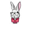 Cute Easter Rabbit Fly