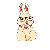 Cute Easter Rabbit Fly