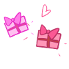 Two gifts symbol shape Christmas