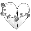 Heart Rose Scars Gray Symbol
