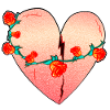 Heart Rose Scars Red Symbol