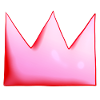 Pink Crown Cartoon Symbol Shape