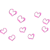 Pink Hearts Line Heart Pattern