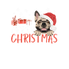 Français Bulldog Joyeux Noël