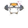 Dwarf Hamster Muscle Training Weightlifting Fitnes