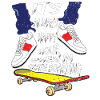 Skateboard Skater Skateborder