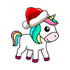 Einhorn Comic Weihnachten