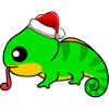 Caméléon Comic Christmas