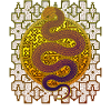 Shipibo Conibo Pattern Ayahuaska Snake