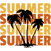 Tropical Summer Palm Tree Pattern