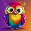 Colourful Cute Owl T-shirt