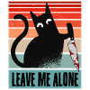 Laisse-moi tranquille, chat avec couteau
