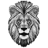 Tête de Lion Graphique Leon