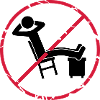 No relaxing zone sign