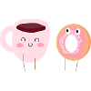 coffee and donut in dialogue