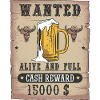 Beer Wanted Funny Beer Drinker Design