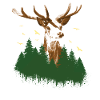 WALD MIT HIRSCH SPRAY