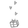Gift Symbol Christmas Hearts