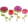 Four flowers plant nature