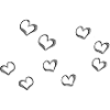 Gray Hearts Line Heart Pattern