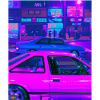 Vaporwave Aesthetic Synthwave Car