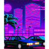 Vaporwave Aesthetic Synthwave City