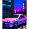 Vaporwave Aesthetic Synthwave Car